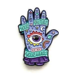 8/$40 Your Future Is In Your Hands Eyes Enamel Pin